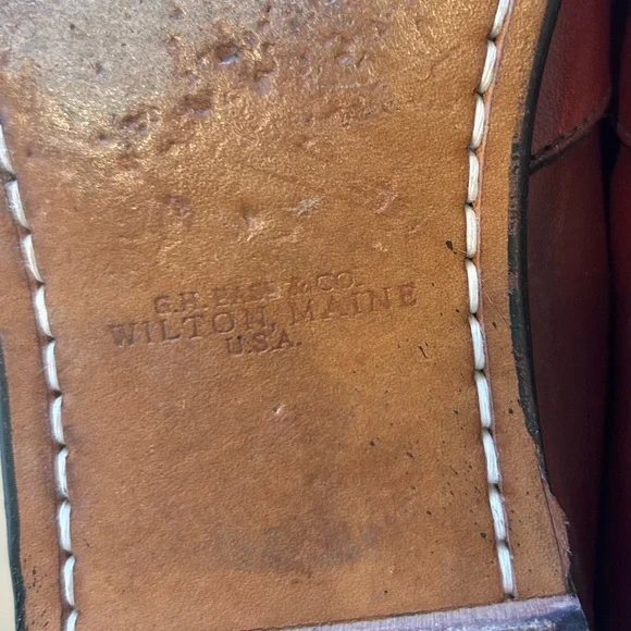 G.H. Bass & Co. Mens Burgundy Penny Loafer Dress Shoes 11 M - Picture 12 of 13